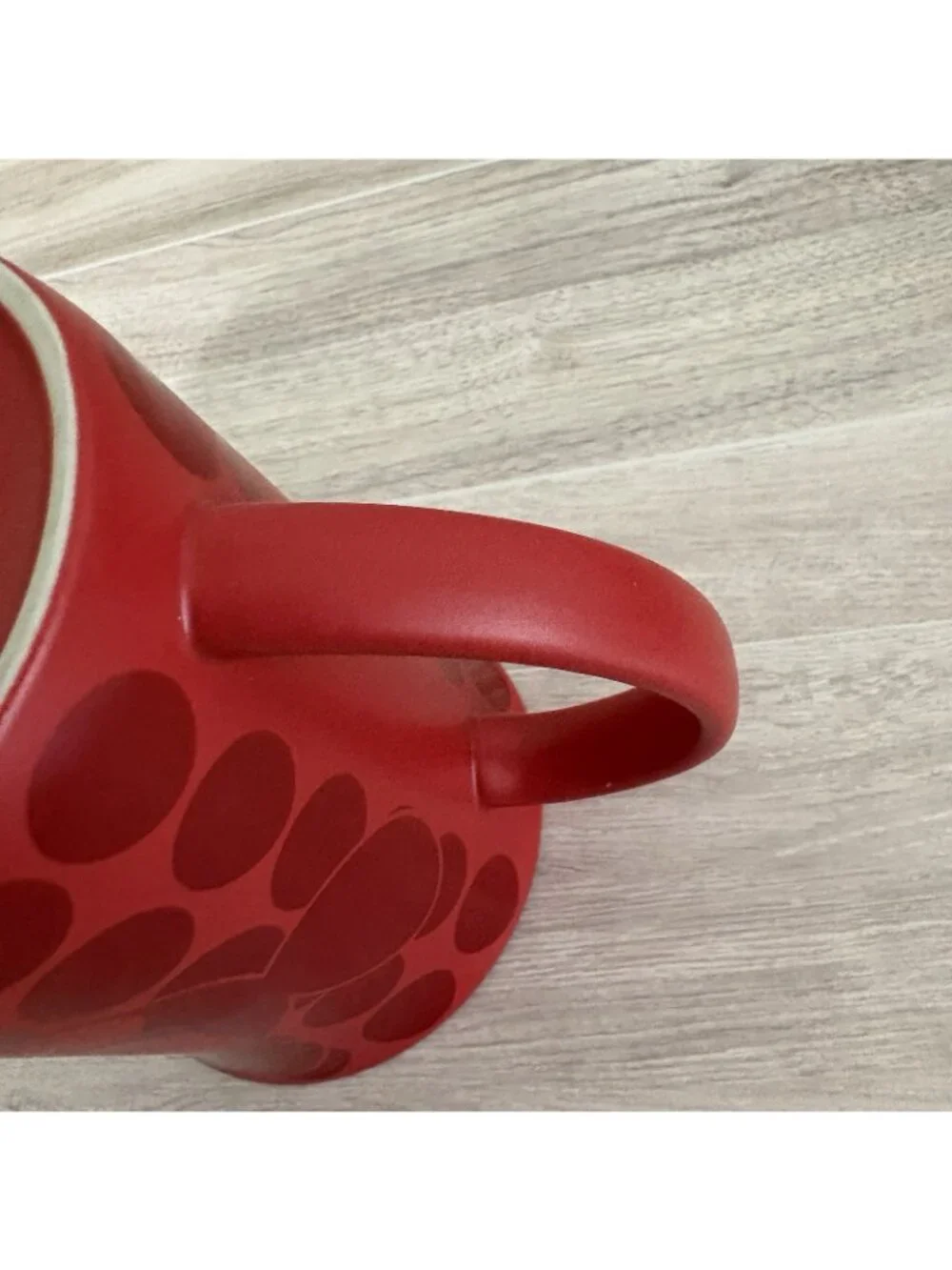 Disney Parks Mickey Mouse Red Silhouette Pattern Ceramic Coffee Mug